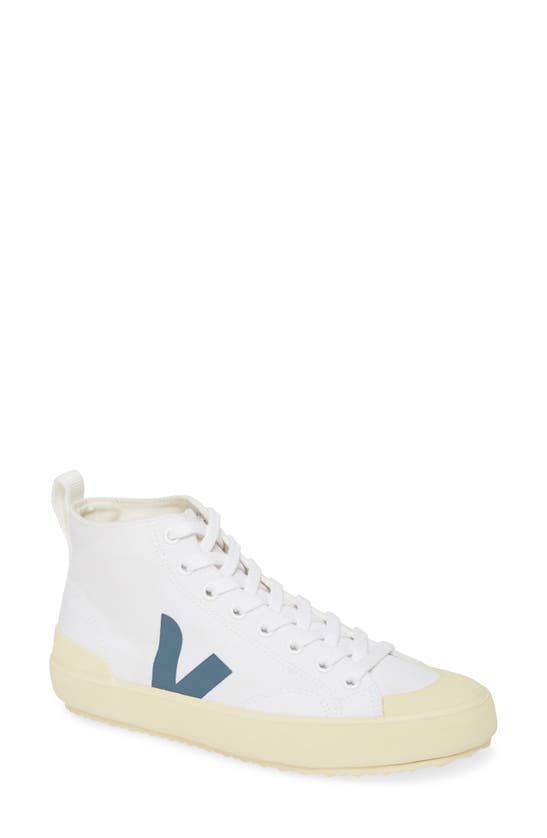 Veja Nova High Top Sneaker In White/ California/ Butter Sole