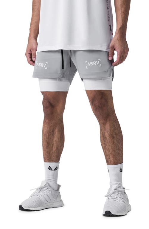 Asrv Tetra-lite™ 5-inch 2-in-1 Lined Shorts In Slate Grey Bracket/white