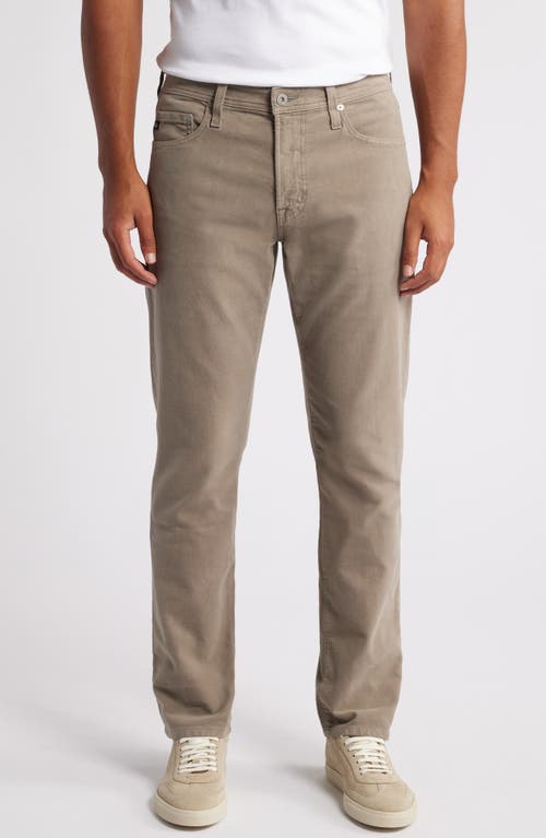 Ag Everett Commuter Performance Slim Straight Sateen Pants In Faded Ashwood