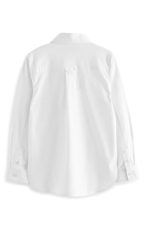 Shop Smallsaints By Allsaints Kids' Long Sleeve Cotton Button-up Shirt In White