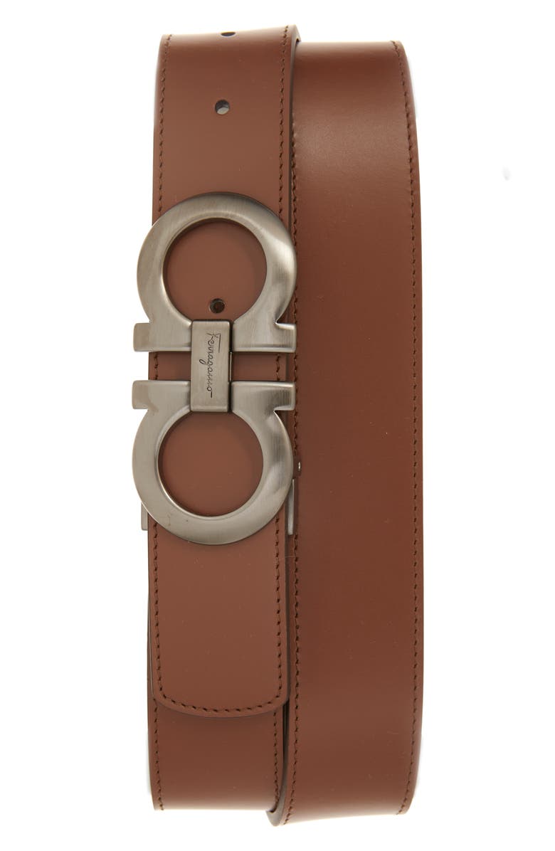 FERRAGAMO Double Gancio Reversible Leather Belt | Nordstrom