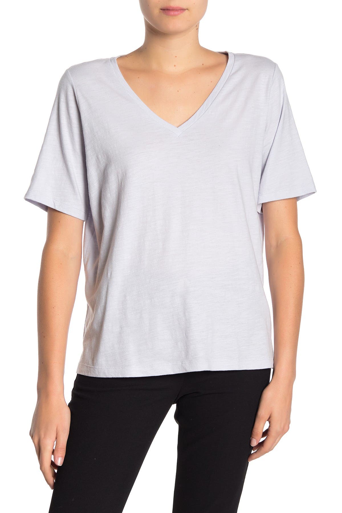 Eileen Fisher | Organic Cotton V-Neck Slub T-Shirt | Nordstrom Rack
