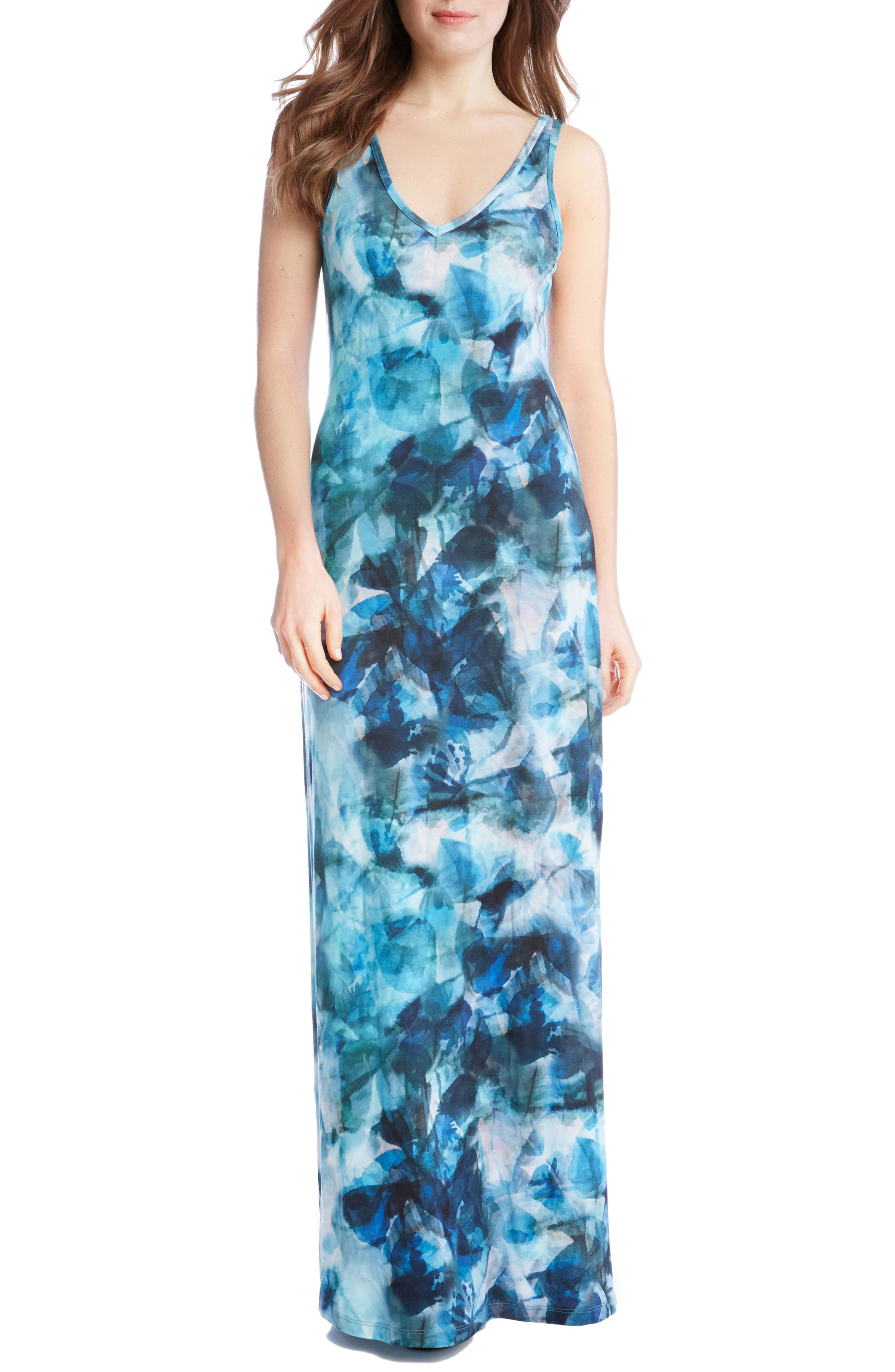 Karen Kane Sea Glass Maxi Dress (Regular & Petite) Nordstrom