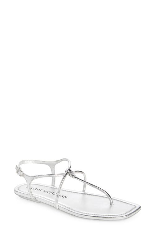 Stuart Weitzman Matilda Metallic Sandal Silver at Nordstrom,