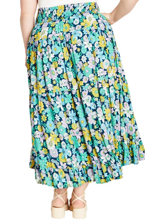 Shop City Chic Bianca Smocked Waist Maxi Skirt In Hippie Chic