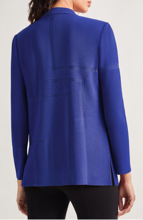 Shop Misook Tailored Knit Blazer In Starry Night Blue