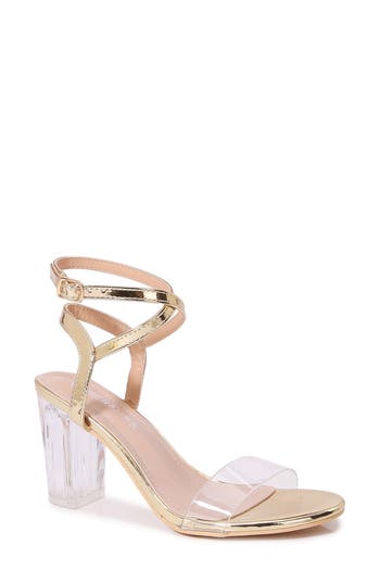 Shop Berness Sandra Sandal In Gold