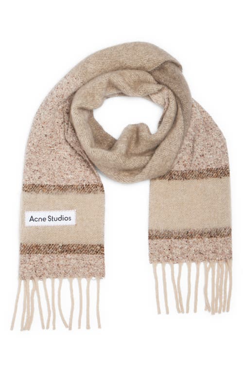 ACNE STUDIOS ACNE STUDIOS VONKEY ALPACA, MOHAIR, WOOL & SILK BLEND FRINGE SCARF 