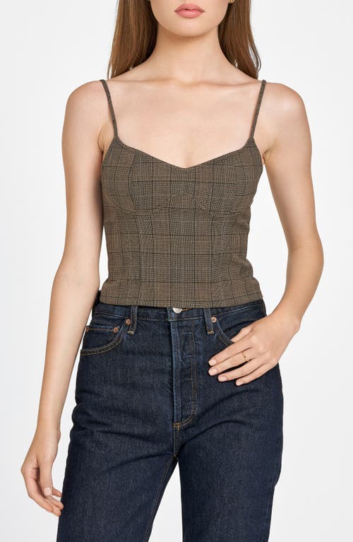 Wayf Amalia Plaid Camisole In Brown Plaid