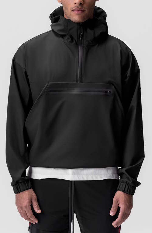 Weather Ready Water Resistant Quarter Zip Jacket in Black Patch