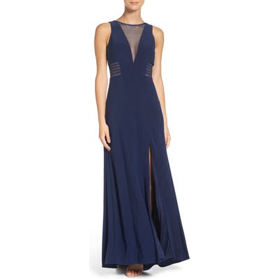 Morgan & Co. Illusion Gown, /10 - Blue