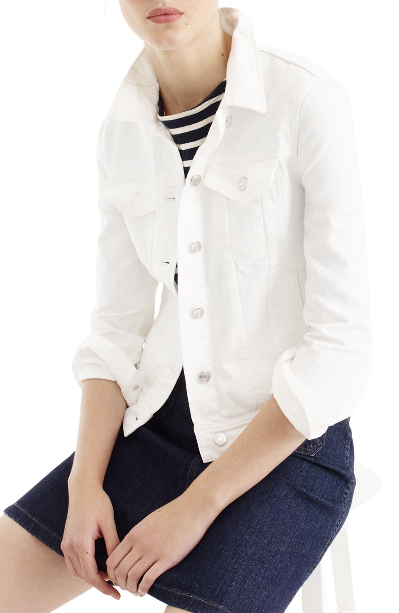nordstrom white denim jacket