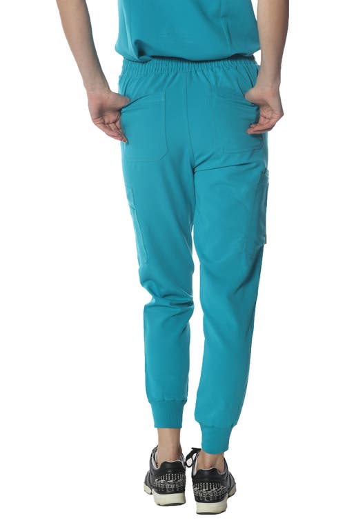 Shop Members Only Valencia Jogger Scrub Pants In Teal