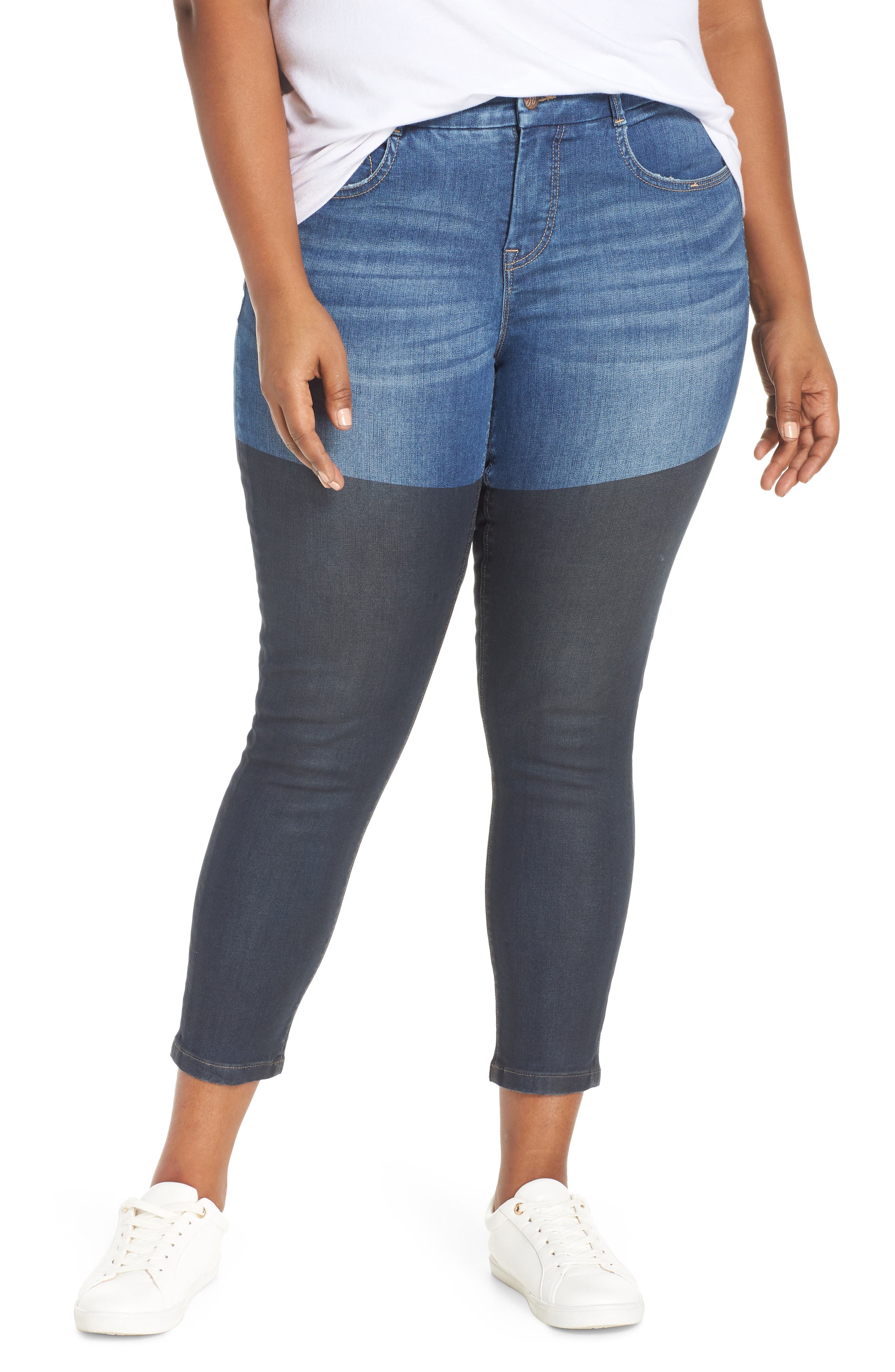 plus size coated skinny jeans