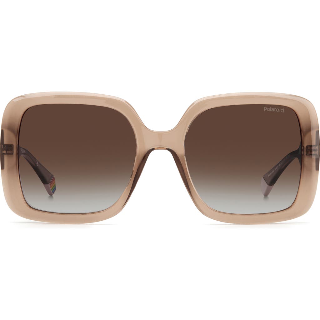 Polaroid 54mm Polarized Square Sunglasses In Brown