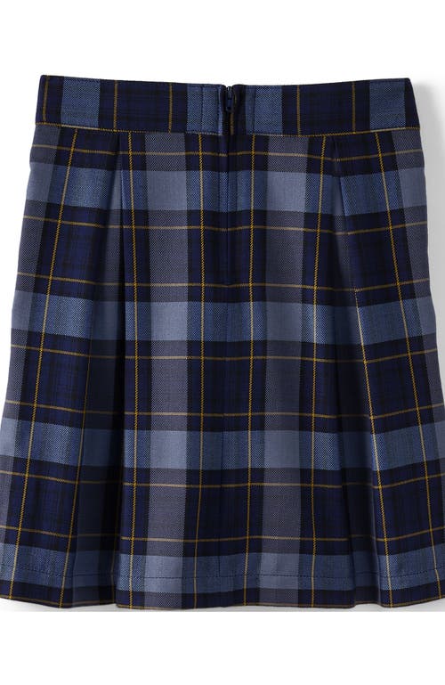 Shop Lands' End School Uniform Girls Plaid Skort Top Of Knee In Classic Navy Plaid