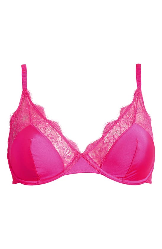Shop Love Stories Lovely Lace Trim Underwire Bra In Pink