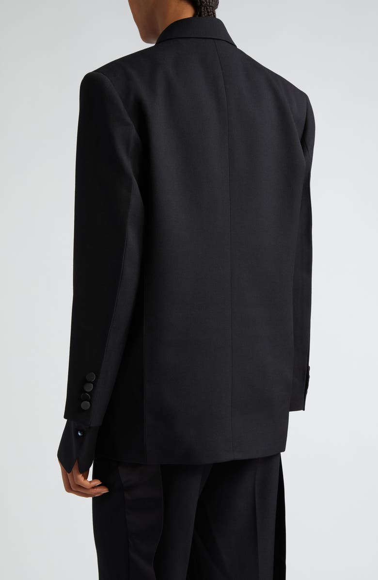 Victoria Beckham Satin Lapel Double Breasted Tuxedo Jacket | Nordstrom