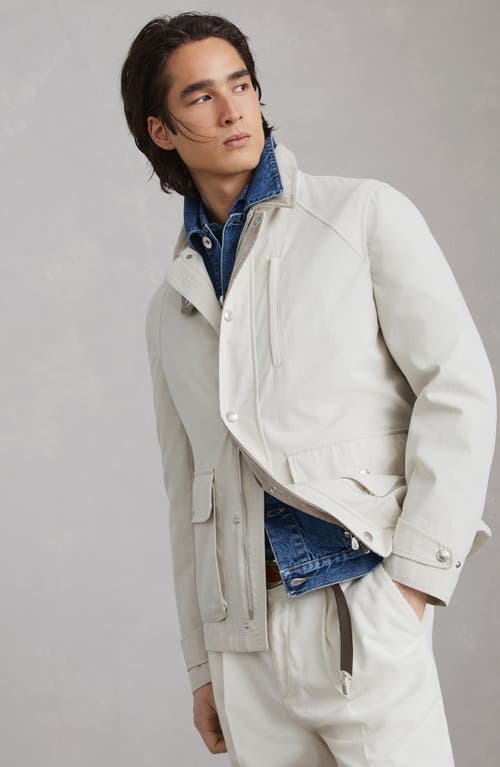 Shop Brunello Cucinelli Field Jacket In Chalk