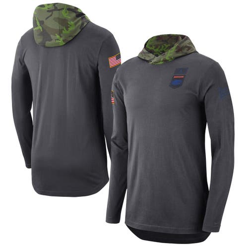 Jordan Brand Men's Nike Anthracite Florida Gators Military Long Sleeve Hoodie T-Shirt