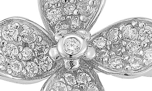 Sphera Milano Cz Pavé Flower Ring In Silver