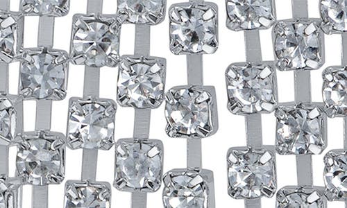 Shop Jardin Imitation Pearl & Crystal Fringe Drop Earrings In White/clear/silver