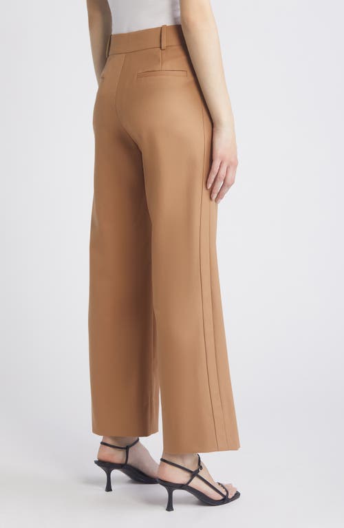 Shop Frame Easy Slim Wool Blend Crop Pants In Light Camel