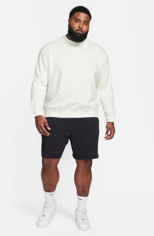 Shop Nike Club Crewneck Sweatshirt In Sail/white