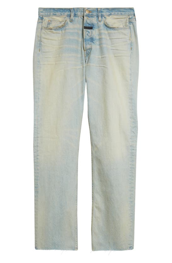 Shop Fear Of God Collection 8 Straight Leg Jeans In Light Indigo