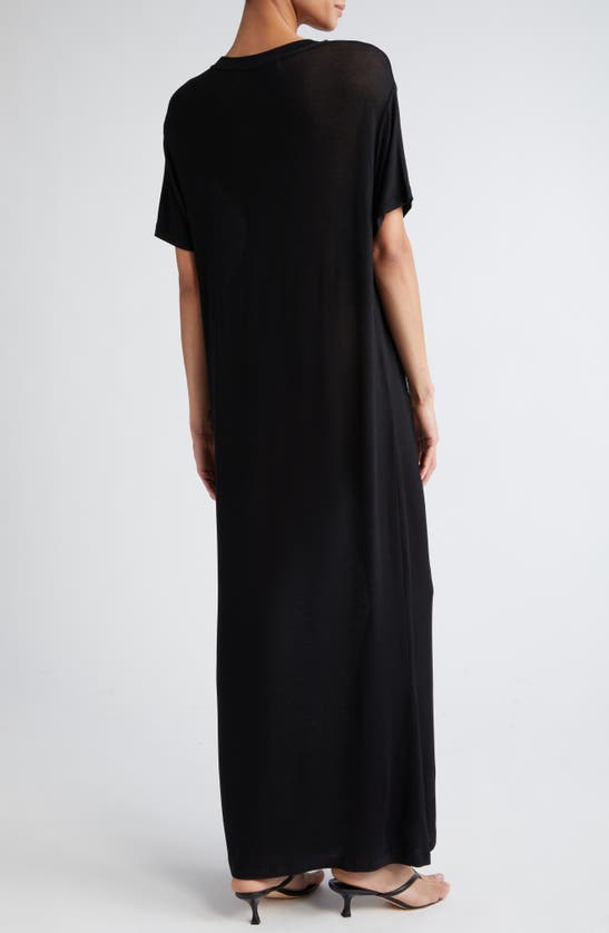 Shop Rohe Róhe Maxi T-shirt Dress In Noir