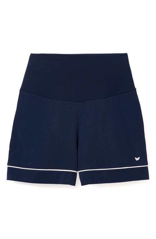 Luxe Pima Cotton Maternity Shorts in Navy