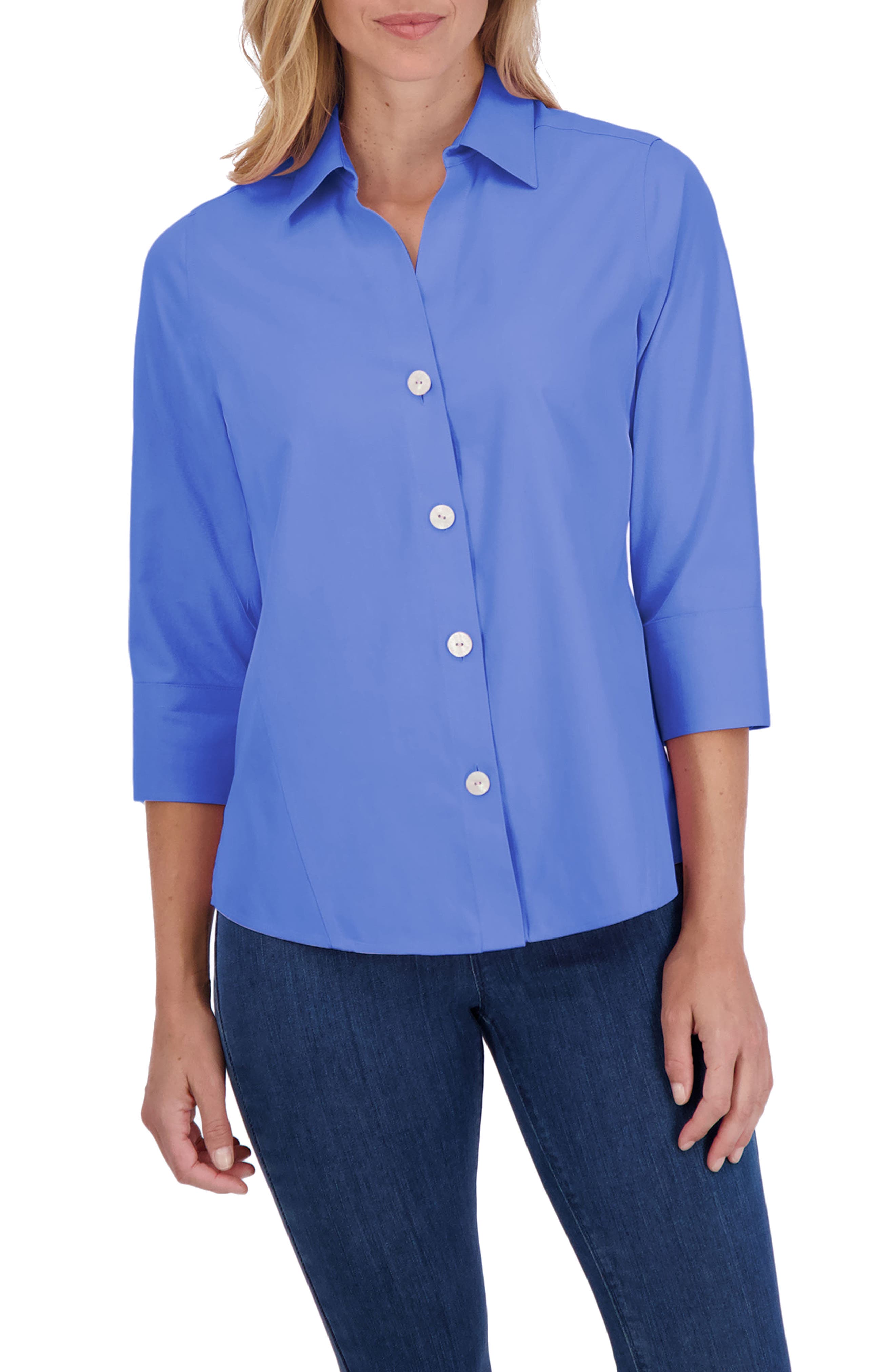 Foxcroft Paityn Non-Iron Cotton Shirt | Nordstrom
