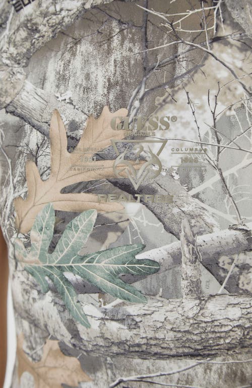 Guess X Realtree Go Stretch Crop Graphic T-shirt In Go Realtree Washed Edge