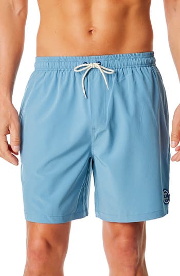 Life Is Good Jake Solid Boardshorts In Smoky Blue