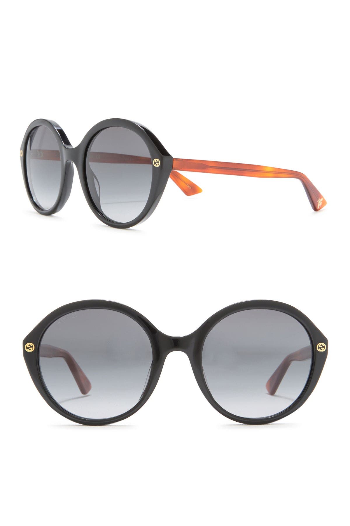 55mm round sunglasses gucci