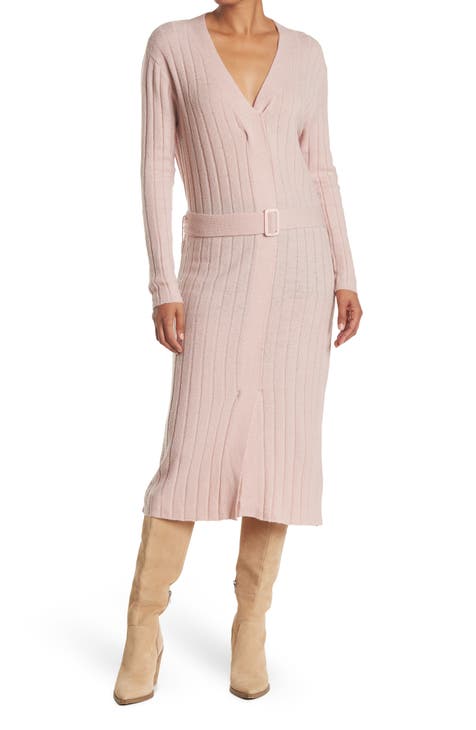 Tied To You Belted Midi Sweater Dress