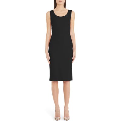 Dolce & gabbana Scoop Neck Sheath Dress, 8 IT - Black
