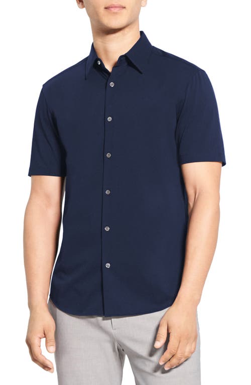 Theory Irving Short Sleeve Button-Up Shirt at Nordstrom,