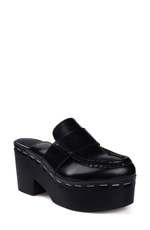 Zigi Artisan Tally Platform Mule In Black Leather