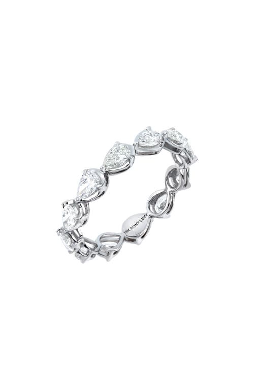 Bony Levy Aviva Pear Diamond Eternity Ring 18K White Gold at Nordstrom,