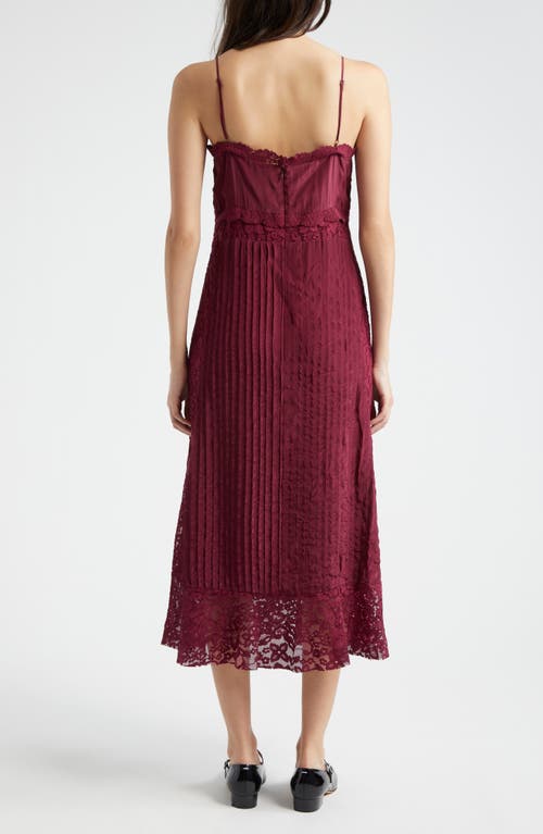 Shop Farm Rio Lace Empire Waist Dress In Purple