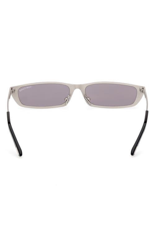 Shop Tom Ford Everett 59mm Square Sunglasses In Shiny Palladium/smoke Mirror