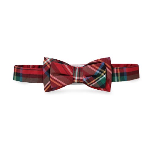 Hope & Henry Boys' Classic Bow Tie, Kids In Red Holiday Tartan