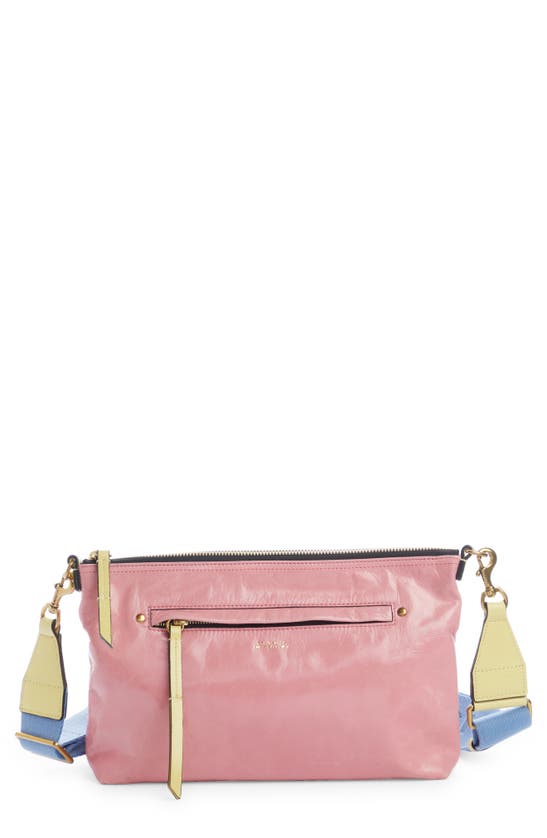 Isabel Marant Nessa Leather Shoulder Bag In Candy Pink