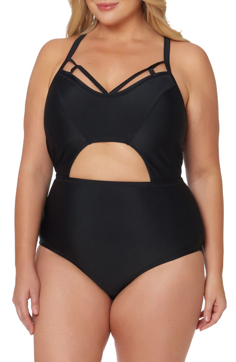 Jessica Simpson Cutout One Piece Swimsuit Plus Size Nordstrom
