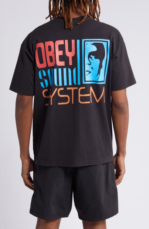 OBEY OBEY SOUND SYSTEM GRAPHIC T-SHIRT 