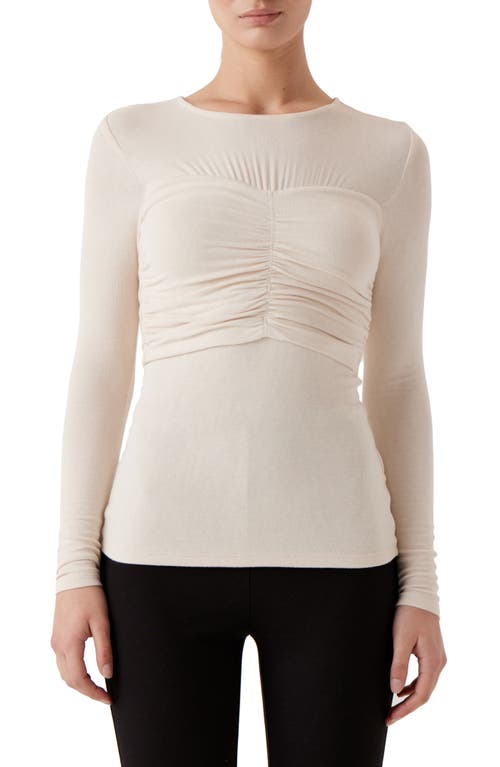 Lynette Ruched Top in Ecru