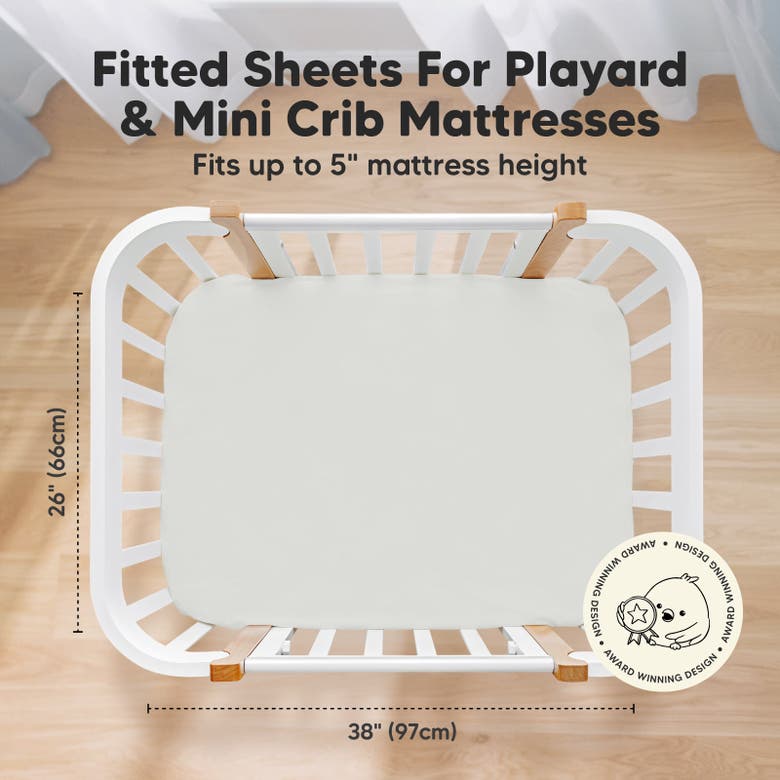 Keababies Isla Fitted Mini Crib Sheets In French Gray