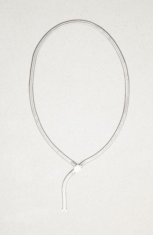 Shop St. Moran Celine Lariat Necklace In Silver