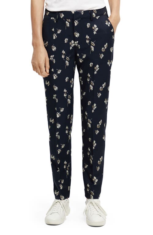 Scotch & Soda Lowry Floral Pants in Black Tulips